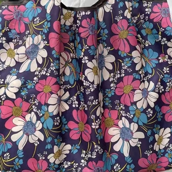 Flower Print Reusable Market Bag - Picture 3 of 4